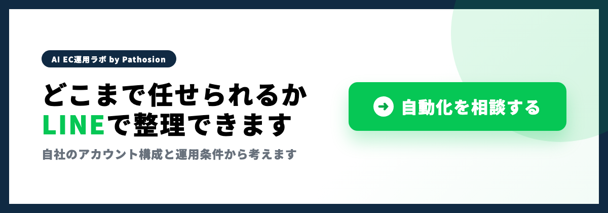 自社のLINE運用をAIでどこまで自動化できるかをLINEで相談するためのCTA